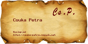 Csuka Petra névjegykártya
