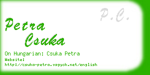 petra csuka business card